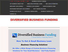Tablet Screenshot of diversifiedbusinessfunding.com